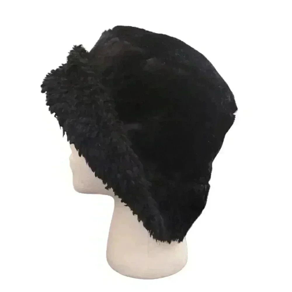 HF Greenfield Vintage London Made Black Acrylic/Cotton Lined Bucket Hat